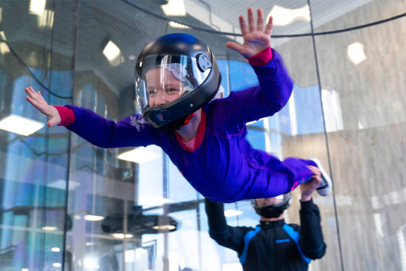 Полёт в аэротрубе