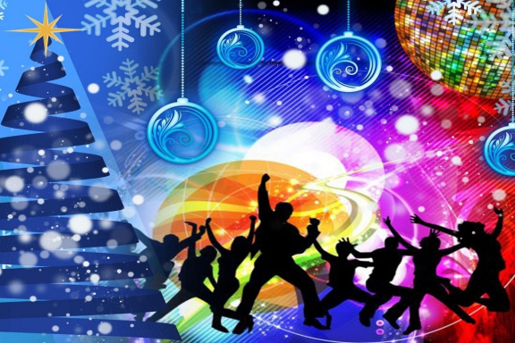 Новогодний вечер. Снежное диско